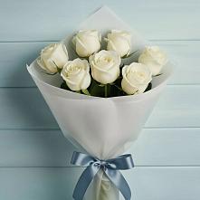 Букет 7 Белых роз Эдлесс Лав в Дондуковском