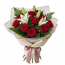 Букет цветов из:  Лилии и Розы в Дондуковском