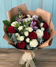 Букет цветов из:  Розы и Альстромерии в Дондуковском