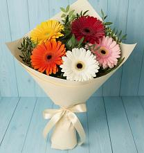 Букет цветов из:  Герберы в Дондуковском