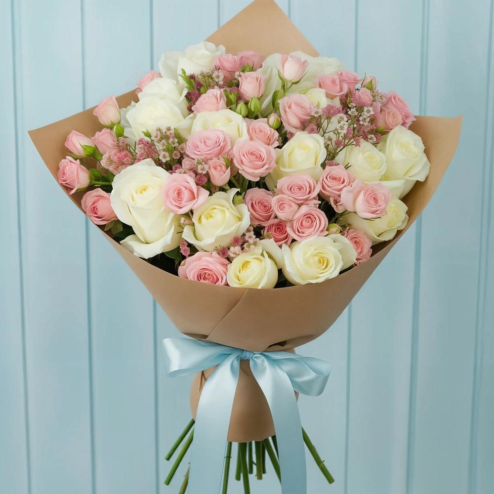 Букет цветов из: Розы в Дондуковском