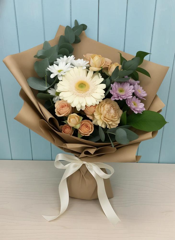 Букет цветов из: Герберы и Хризантемы в Дондуковском