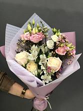 Букет цветов из:  Альстромерии, Розы и Лизиантусы #REPLACE_PRED# Дондуковском