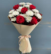 Букет цветов из:  Розы и Хризантемы #REPLACE_PRED# Дондуковском