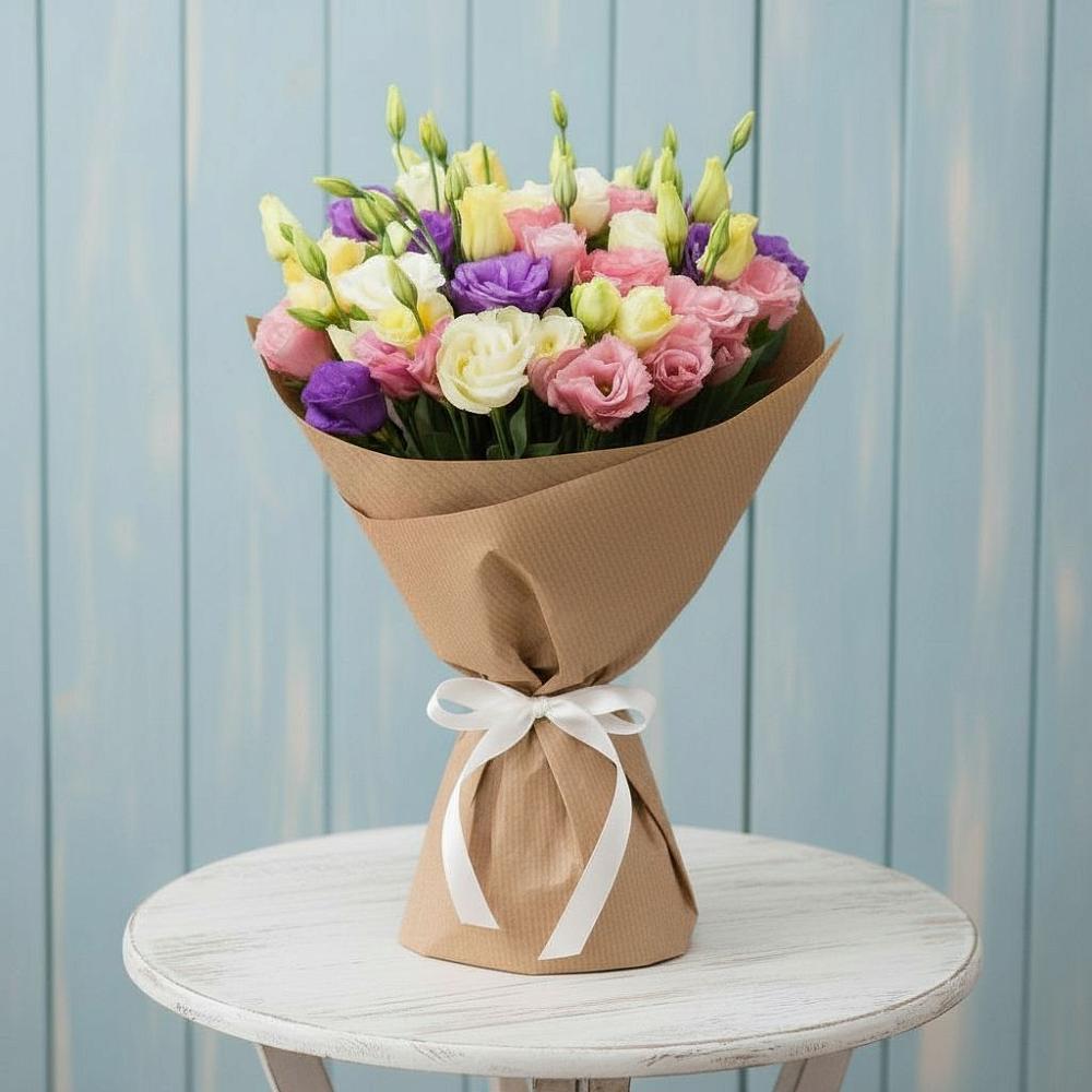 Букет цветов из: Лизиантусы в Дондуковском