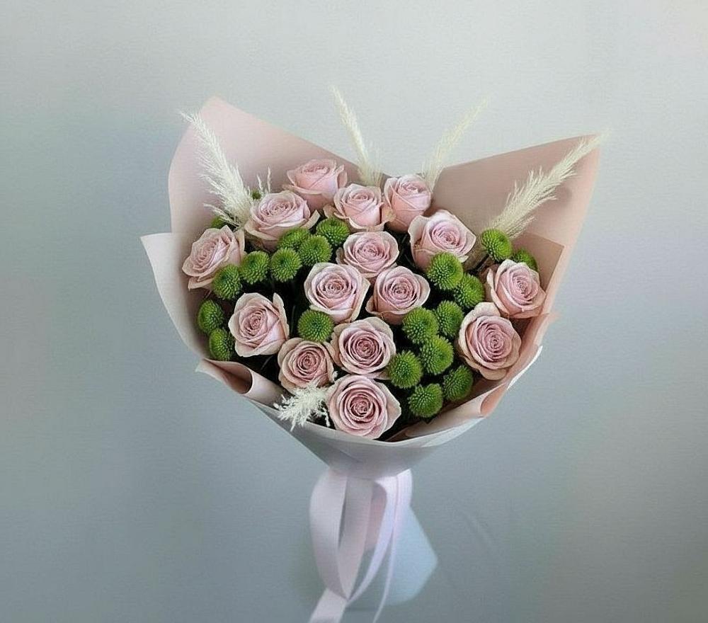 Букет цветов из: Розы и Хризантемы в Дондуковском