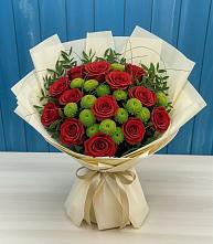 Букет цветов из:  Розы и Хризантемы в Дондуковском
