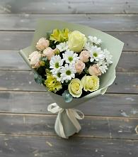 Букет цветов из:  Альстромерии, Розы и Хризантемы в Дондуковском