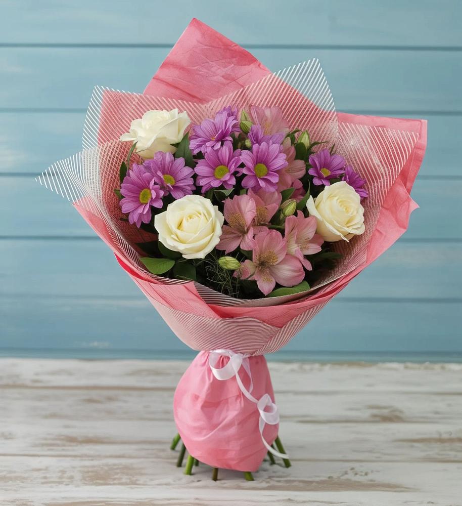 Букет цветов из: Герберы в Дондуковском