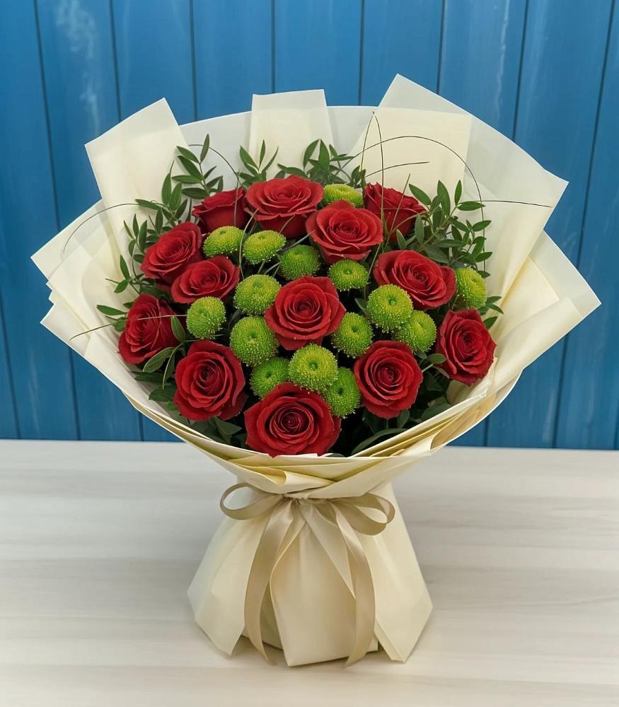 Букет цветов из: Розы и Хризантемы в Дондуковском