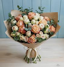 Букет цветов из:  Альстромерии и Розы #REPLACE_PRED# Дондуковском