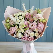 Букет цветов из:  Альстромерии и Розы #REPLACE_PRED# Дондуковском