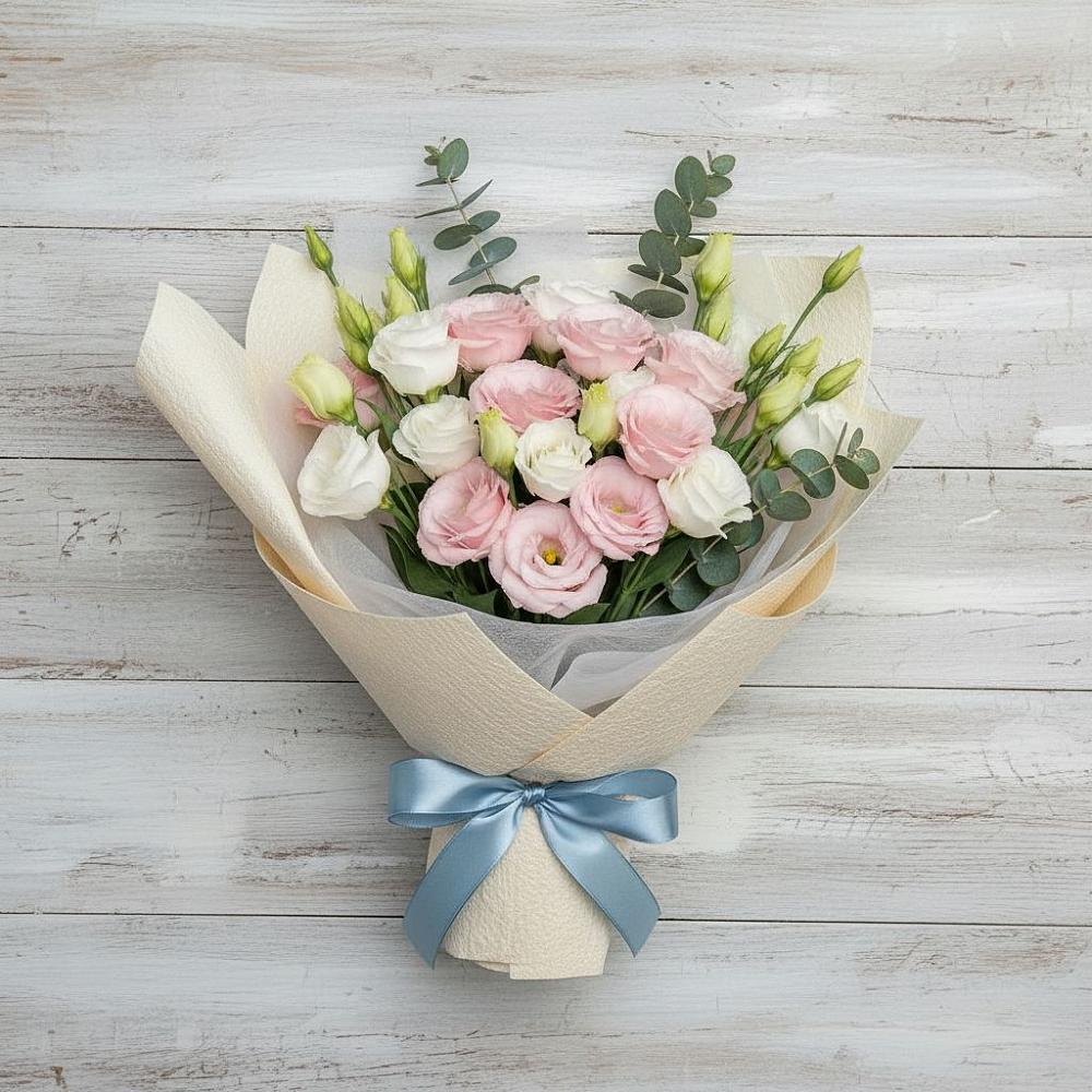 Букет цветов из: Лизиантусы в Дондуковском